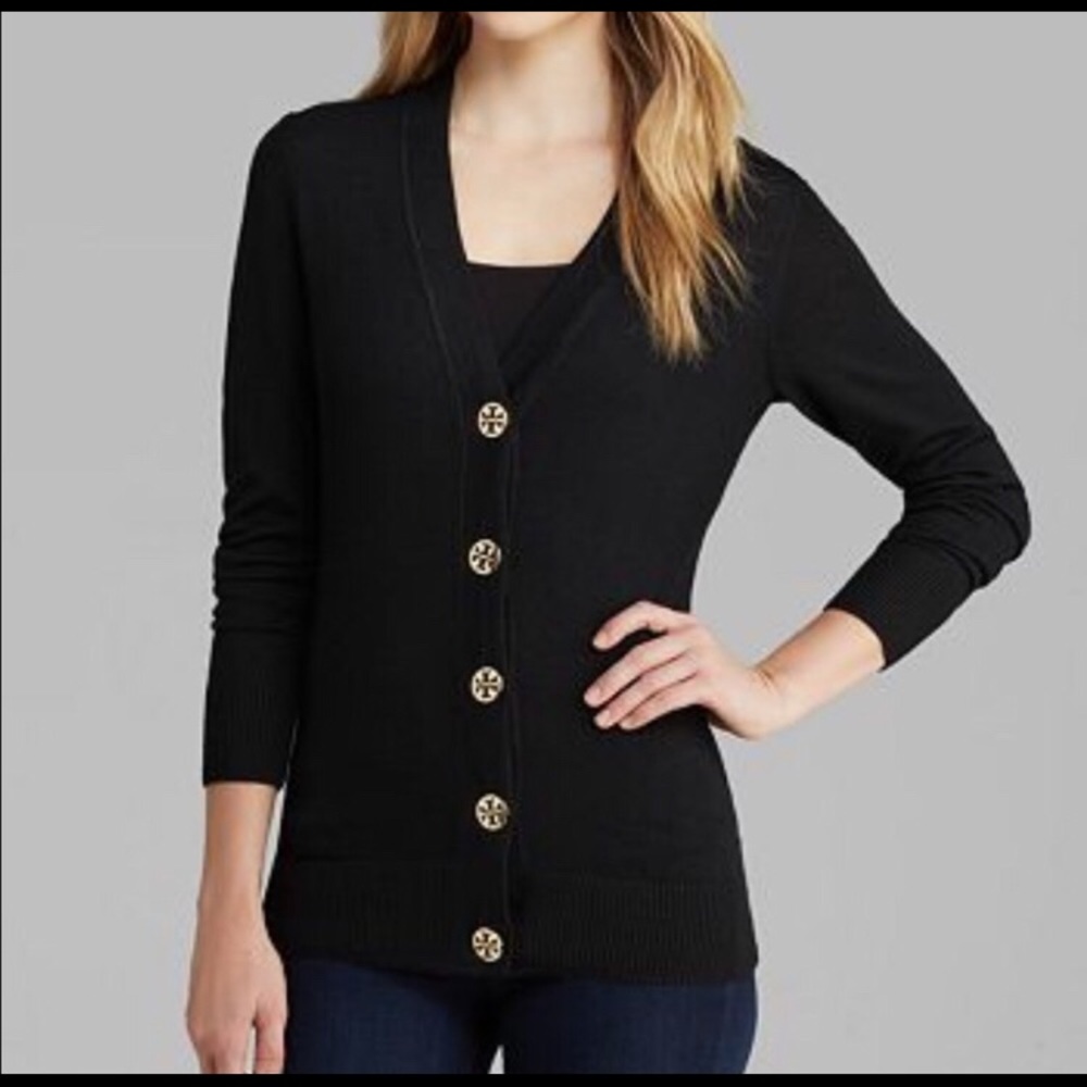 Tory Burch Simone Cardigan brown sweater